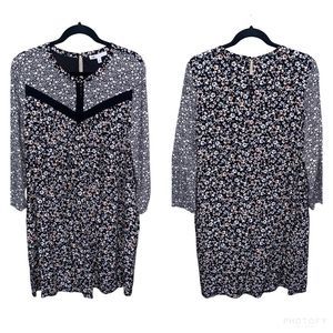 New DR2 Floral Long Sleeve Dress Large
